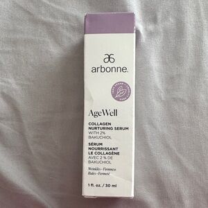 Arbonne AgeWell Serum with Purple and White Packaging
